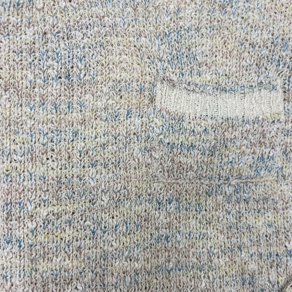 Free People Sweet Jane Lace Back Knit Sweater Rainbow GUC Medium